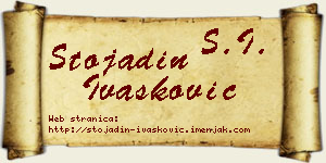 Stojadin Ivašković vizit kartica